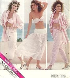 5674  BUTTERICK BOXY SHIRT, BRA TOP,  PANTS, FLARE SKIRT PATTERN  6-10 or 12-16 Uncut choice